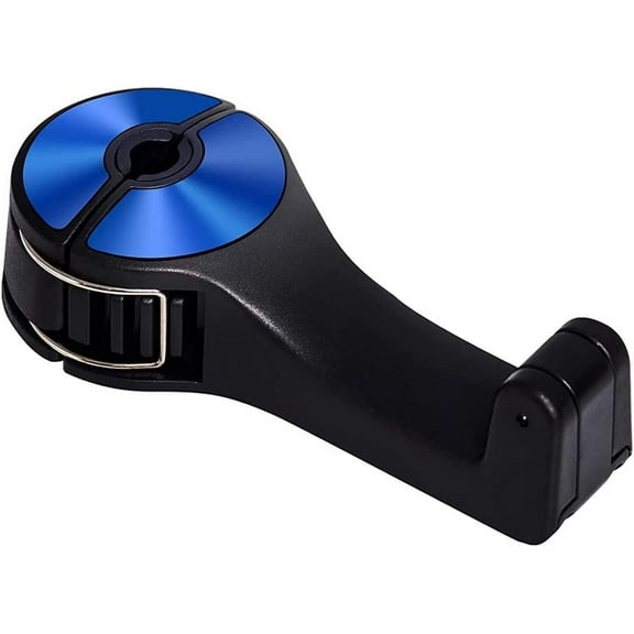 2 In 1 Car Headrest Hidden Hook, Car Back Seat Hook with Phone Holder, Auto Seat Hook Hanger Storage Organizer, 360° Rotation Headrest Hidden Car Hook (Blue) (1)