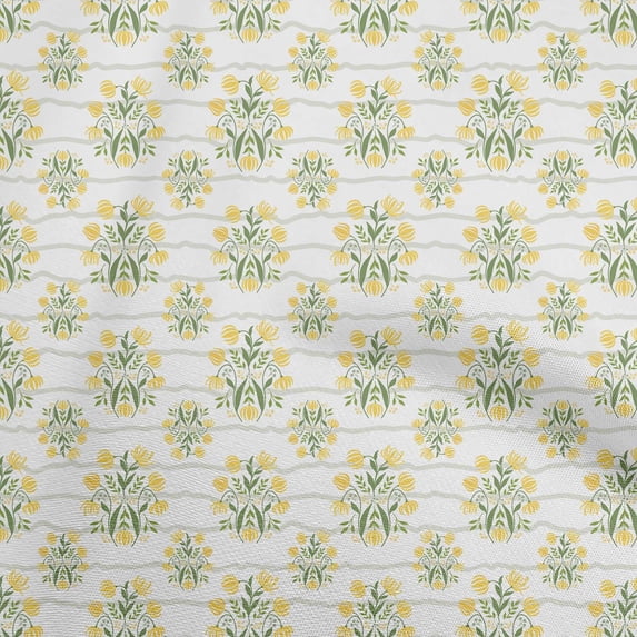 oneOone Cotton Silk Yellow Fabric Block Quilting Supplies Print Sewing Fabric By The Yard 42 Inch Wide-H5
