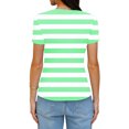 thumbnail image 5 of Xuyuer Print Fitted Pencil Top - Women's Casual Unstructured Round Neck Short Sleeve Shirt Matching Set for Office Chic Ensembles, Dinner Date Nights & Modern Separates Wardrobe Styling, 5 of 5