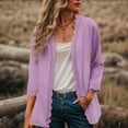 thumbnail image 6 of BOBOGOJP Womens Cardigan Sweaters Long Sleeve Casual Lightweight Button Down V-Neck Fall Clothes 2025 Purple for Size M, 6 of 7