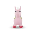 thumbnail image 3 of BounceZiez Inflatable Pink Unicorn Animal Hopper Ball Toy for Children Ages 3+By Waloo Products, 3 of 4