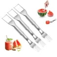 thumbnail image 2 of Birdeem Foldable Stainless Steel Watermelon Cutter Multifunctional Watermelon Fork Watermelon Dividerblock Cutter Fruit Fork, 2 of 12