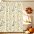 thumbnail image 4 of Yellow Spring Floral Shower Curtain Set - 48" x 72" Washable Bathtub Curtain with 12 Hooks, Green Botanical Wildflower Blossoms Waterproof Fabric Stall Shower Curtains for Bathroom/Bathtub Décor, 4 of 8