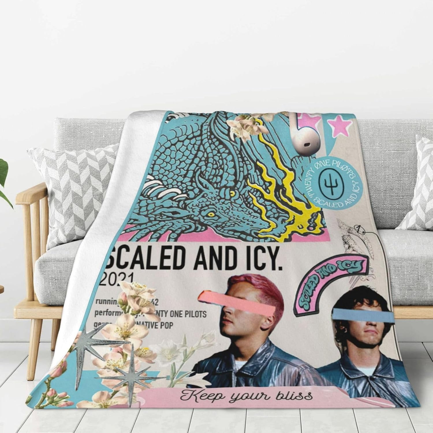 Flannel Blanket Twenty and One Music Pilots Nap Blanket Air Conditioning Blankets Couch Bed Office Blankets Soft and Cozy 40"X30"