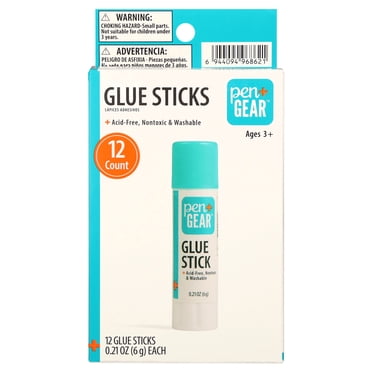 Pen+Gear Glue Sticks, White, Washable, 0.21 oz, 12 Count