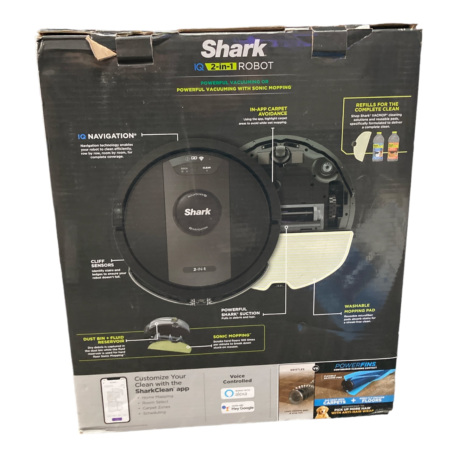 Shark IQ 2-in-1 Robot Vacuum & Mop with Sonic Mopping RV2410WD - The Home  Depot