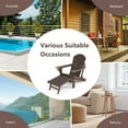 thumbnail image 6 of Patiojoy Adirondack Chair W/Ergonomic Design&Ottoman Outdoor Armchair HDPE chair for Yard&Patio Coffee, 6 of 8