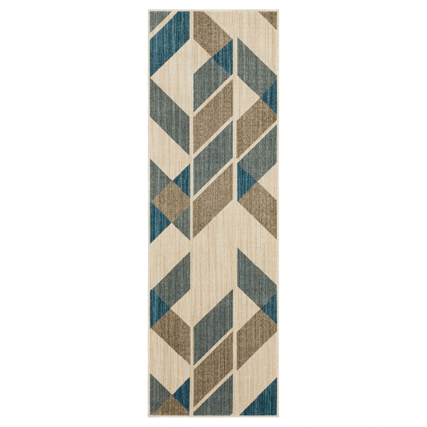 Mohawk Home Vaughan Blue Polyester Area Rug