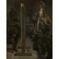 thumbnail image 2 of Jacek Malczewski 12x14 Gold Ornate Wood Frame and Double Matted Museum Art Print Titled - Inspiration of the Painter (1897), 2 of 4