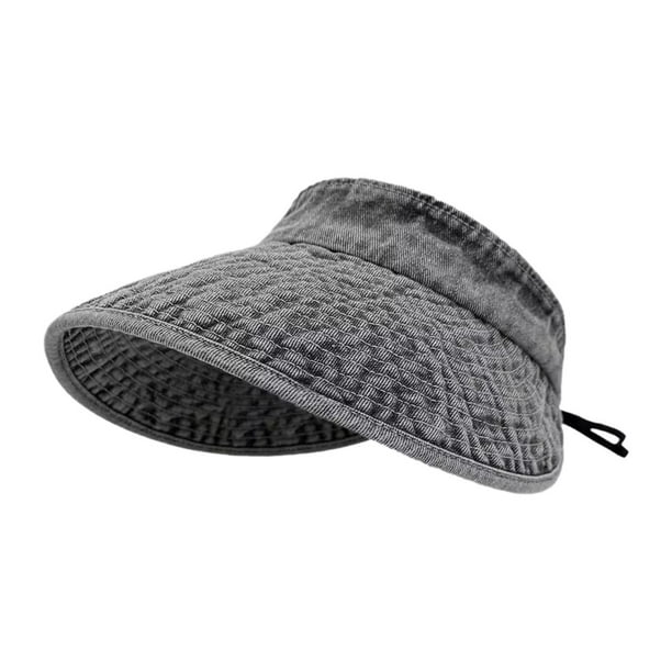 Sombrero para el sol para mujer, cómodo, ligero y elegante, con visera para vacaciones al aire libre. Gris