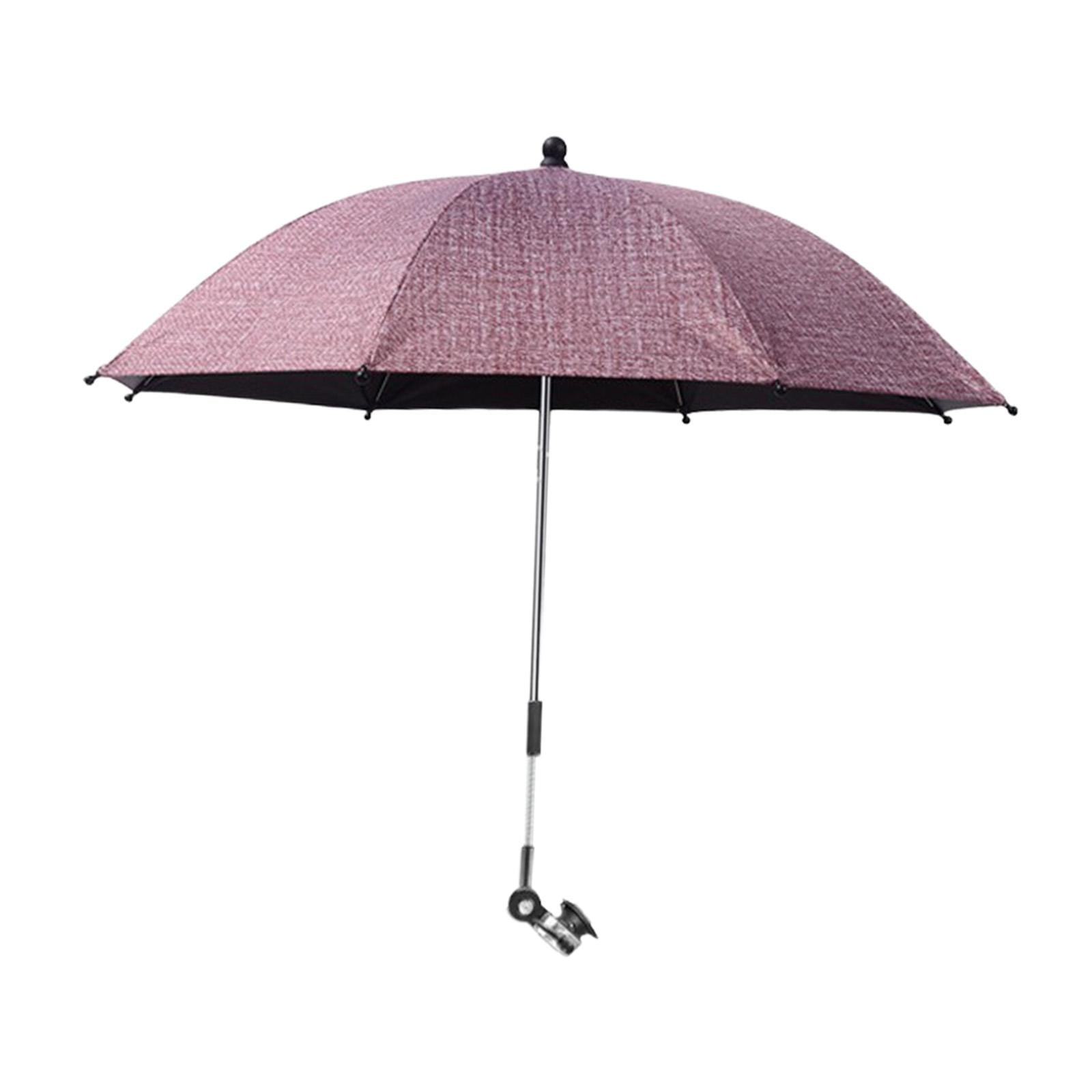 Wswqop Baby Pram Umbrella with Clamp Baby Stroller Parasol Universal Summer 360 Degree red