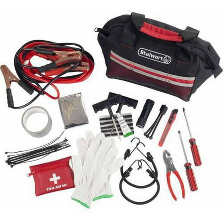 Stalwart 55-Piece Emergency Roadside Kit with Travel (Best Roadside Emergency Car Kit)