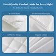 thumbnail image 4 of Dafinner 100% Organic Cotton Goose Feather Down Fibers Comforter Oversized King Size, Hypoallergenic & Breathable Medium Warmth for All Season Duvet Insert (120x98, White), 4 of 9