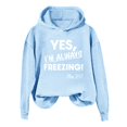 thumbnail image 3 of Hilzaten Womens Hooded Sweatshirt Loosse Long Sleeve Pullover Print Sweatshirt for Women, 3 of 7