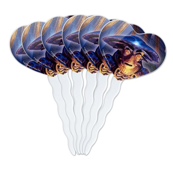 Farscape Pilot Alien Moya Heart Love Cupcake Picks Toppers Decoration Set of 6