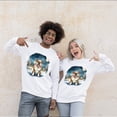thumbnail image 4 of Hello Winter Bulldog Welcome Snowy Night Watercolor Vintage Sweatshirt Unisex Merch Dog Lover Gifts Idea - 01011, 4 of 6
