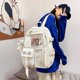 thumbnail image 3 of Mochila Kawaii, Mochila con Accesorios de Oso Lindo de Gran Capacidad para la Escuela Mochila con múltiples Bolsillos para niñas Adolescentes Mochilas Kawaii Lindas(Beige), 3 of 5