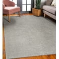 thumbnail image 5 of Leick Home 594762 Dagen Soft Shag Modern Rug Solid Gray Living Room Bedroom Area Rug Rectangle 3'9" x 5'9", 5 of 23