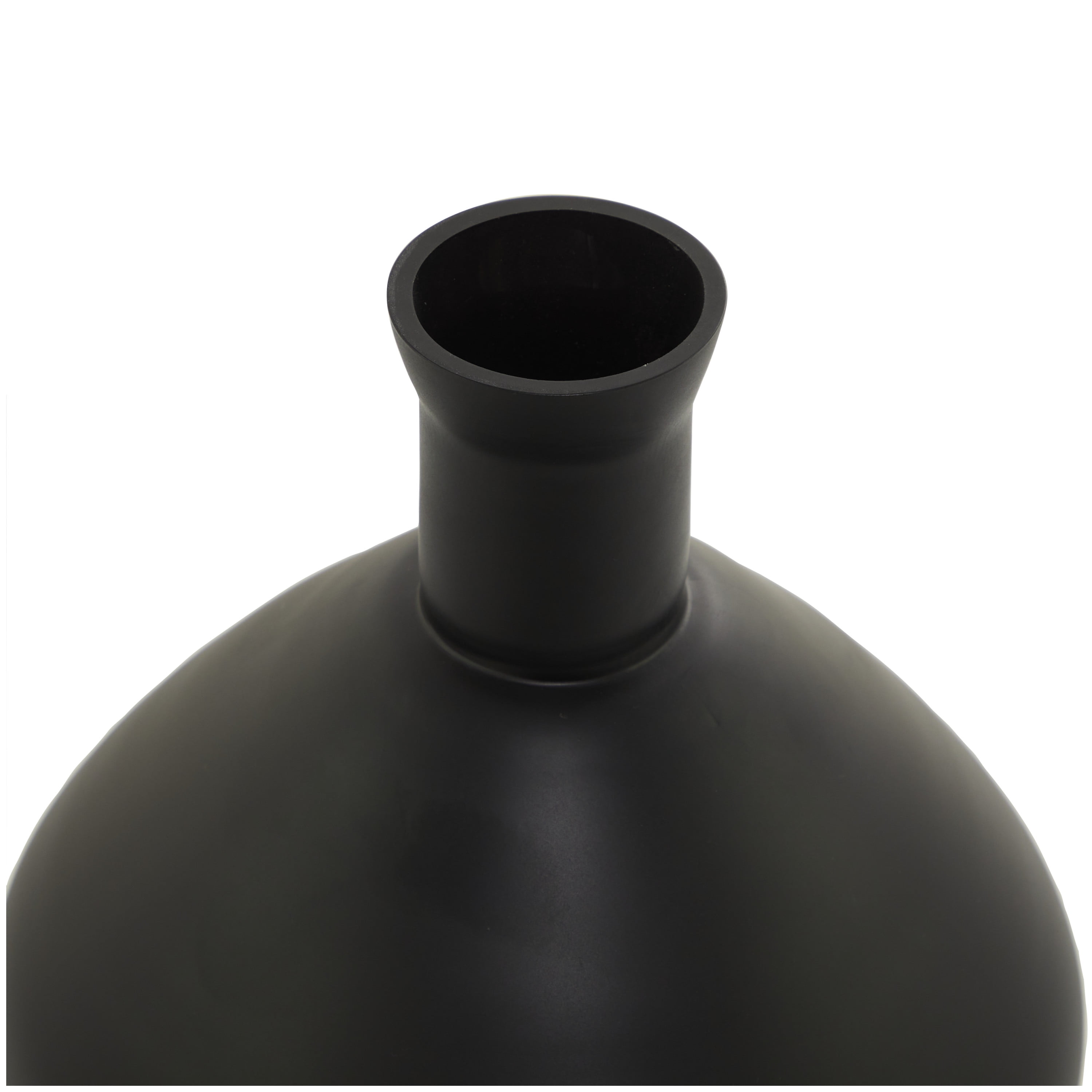 DecMode 15" Black Glass Vase