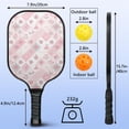 thumbnail image 4 of Pickleball Paddles Set,Pioneer Flower Floral Print Pattern Fiberglass Surface Pickleball Racket Set with 2 Indoor Outdoor Pickleball Balls and Pickleball Bag,Pickle-ball Equipment, 4 of 6