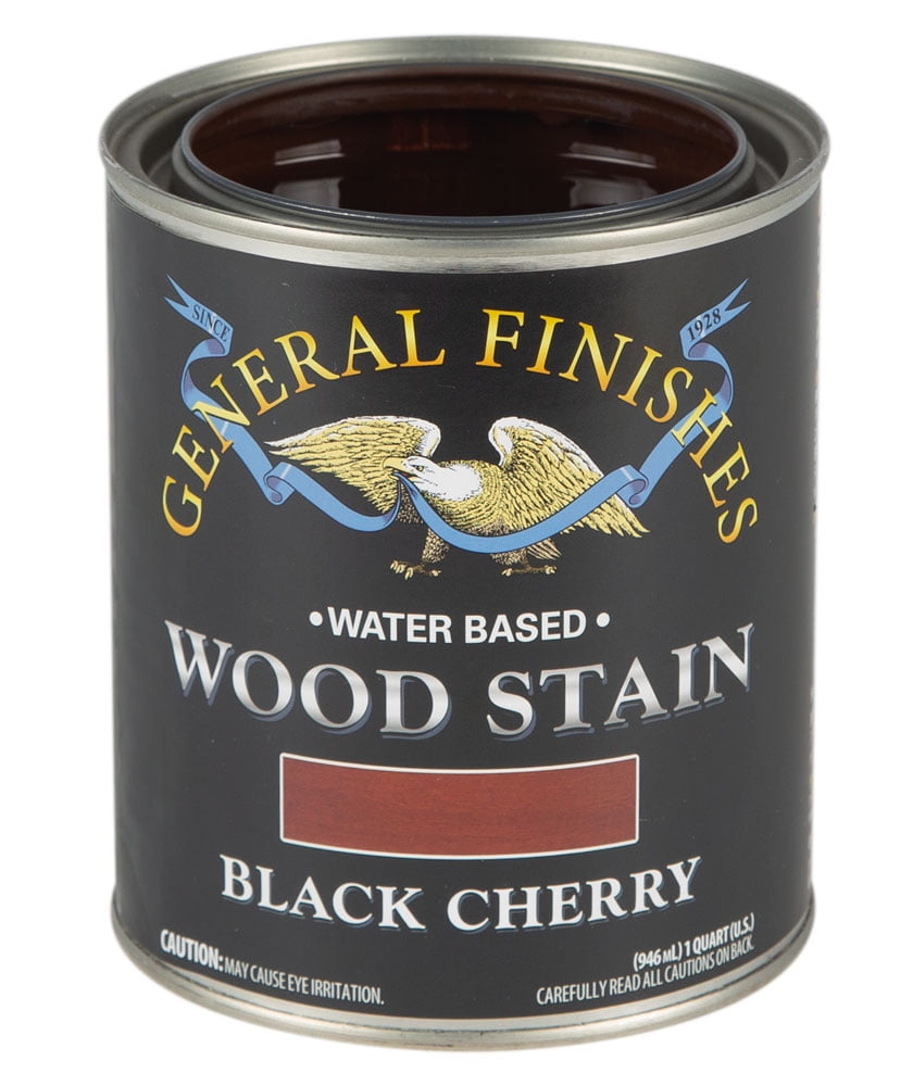 General Finishes Water Based Wood Black Cherry Stain, Quart