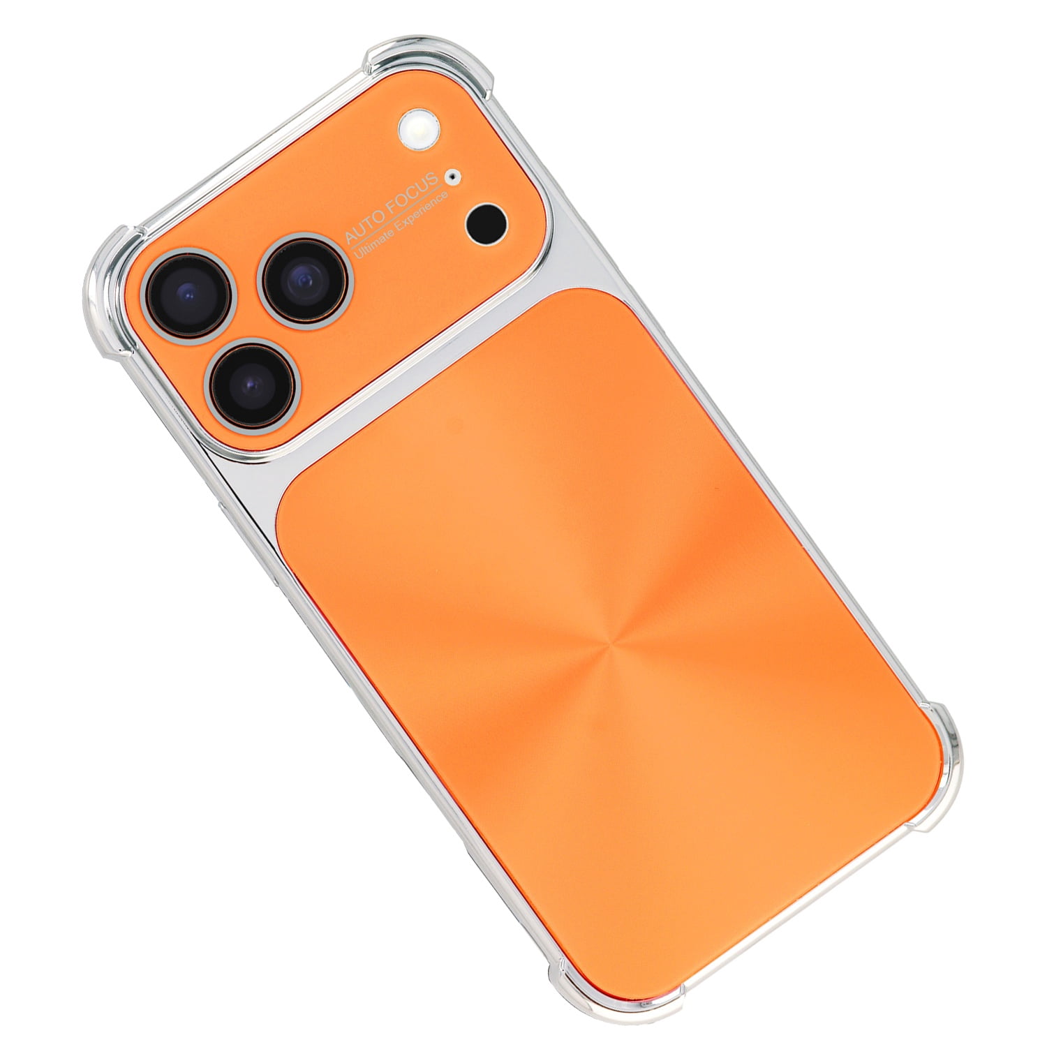 CD Pattern Electroplated Shockproof Case for iPhone 17 Pro Max - Orange