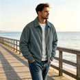 thumbnail image 6 of CCRFTGI Mens Jacket Corduroy Bomber Full Zip Vintage Casual Long Sleeve Lapel Collar Work Fall Fashion Jacket Mint Green 5XL, 6 of 7