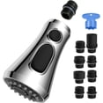 thumbnail image 1 of LAICAIW Kitchen Faucet Spray Head, Kitchen Sink Faucet Pull Down Sprayer Nozzle Replacement Parts, 3 Modes with Aquablade Stream Spray Chrome Head, 1 of 7