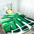thumbnail image 3 of Green Plant Leaf Blankets Soft Plush Flannel Throw Decorative Leaves Blankets For Plant Lovers, 3 of 10