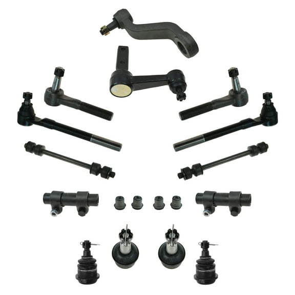 Front Ball Joint Tie Rod Sway Link Idler Pitman Bushing Suspension Kit 16pc RWD PSA65822 Fits select: 1994-1999 DODGE RAM 1500