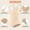 thumbnail image 3 of COMFREE Shapewear Bodysuit Tank Tops for Women Tummy Control Body Shaper Spaghetti Straps Camisole Leotards Jumpsuit, 3 of 6