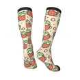 thumbnail image 4 of Balery Frog Hold Strawberry Printed Novelty Socks Men's Women's Crew Socks Sports Socks Knee High Socks Cotton Socks Quirky and Cool Socks, 4 of 9