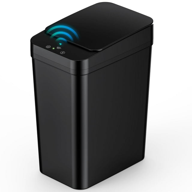 Cubo de Basura Automático con Sensor, 15L Bote de Basura Inteligente con Tapa Eléctrica, USB Rechargeable Botes de Basura Inteligente sin Contacto para Cocina, Oficina