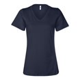 thumbnail image 1 of Bella Canvas 6405 Missy Jersey T-Shirt à Manches Courtes à Col en V, L, Marine, 1 of 3