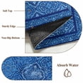 thumbnail image 3 of Boho Blue Bathroom Rug Washable 2x3 Entryway Rug Non Slip Ethnic Vintage Abstract Tribal Floral Art Front Door Mat Low Pile Indoor Doormat Throw Floor Carpet for Kitchen Bedroom Entrance, 3 of 8