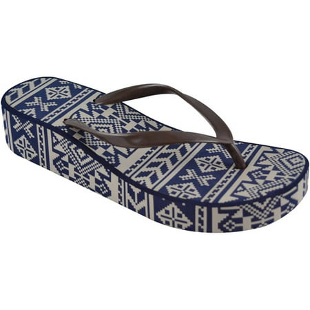 MUK LUKS Wedge Flip Flops