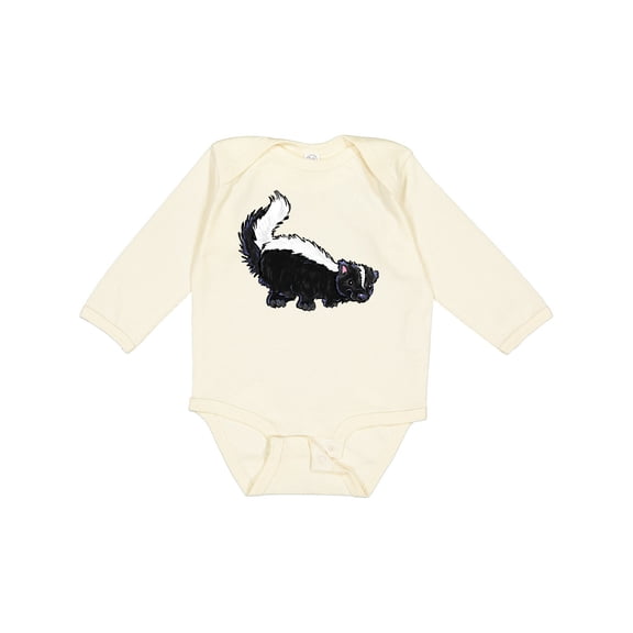 Inktastic Animals Cute Skunk Boys or Girls Long Sleeve Baby Bodysuit