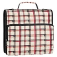 thumbnail image 5 of FORMRS Zipper Binder with Shoulder Strap 2-inch Ring 500 Sheet Capacity File Bag, Red Tartan, 5 of 5