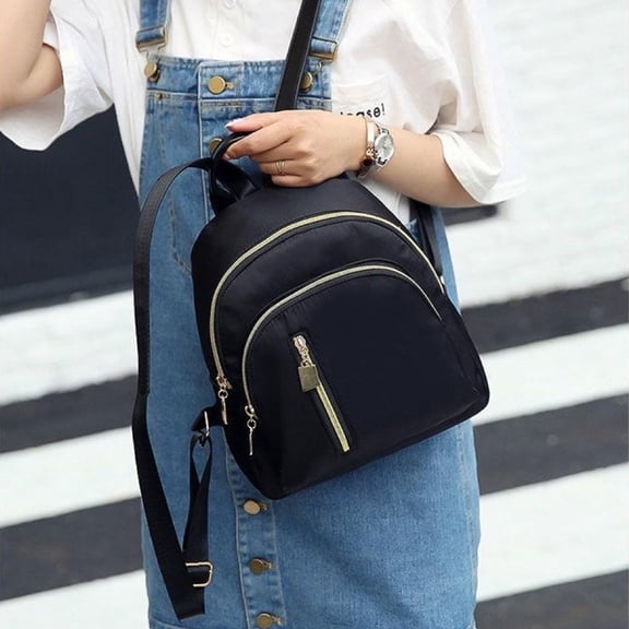 Fmxomd Pu Leather Backpack Purses for Women Daypack Casual Shoulder Bag, Black