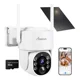 thumbnail image 1 of ANMIVO MX-SD07-4MP-TF32 Cámara De Seguridad Carga solar WiFi 4mp Exterior Impermeable Alarma DOMO 2k resolución Visión nocturna en color con TF Tarjeta de memoria de 32 GB color blanco, 1 of 8