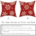 thumbnail image 5 of Christmas Pillow Covers 20x20 Set of 2 Red Xmas Snowflakes Snow Holiday Decoration Print Decorative Outdoor Pillowcases Seasonal Winter Gift Farmhouse Throw Cushion Case Decor for Couch Sofa Bed, 5 of 6