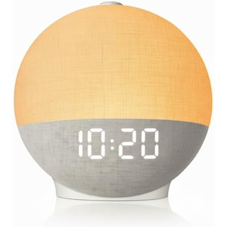 Sunrise Alarm Clock with Sound Machine, Natural Wake Up Light with Night Light, 30 Sleep Sounds, Bluetooth Speaker, White Noise Machine Alarm Clocks for Bedrooms, Heavy Sleepers