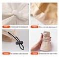 thumbnail image 7 of COM1950s Sun Hat for Women Wide Brim 3.4 Inch,Adjustable Foldable Bucket Hat,Breathable Outdoor Sun Protection Hat for Hiking Gardening Fishing, 7 of 7