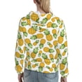 thumbnail image 7 of Fotbe Pineapple Pattern Womens Long Sleeve Hoodie, Pullover Hooded Sweatshirt, Kangaroo Pocket Hoodie with Eye-catching Drawstrings-Medium, 7 of 7