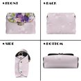 thumbnail image 7 of TSOVTHRID Purple Floral Pink Print Small Crossbody Purse for Women Leather Crossbody Handbag, Minimalist Women's Shoulder Handbag with Metal Buckle, 7 of 7