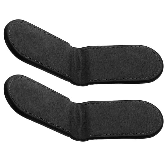 Hemobllo 2pcs Western Money Clip Portable Magnetic Cash Clip Black PU Hold Coins Accessory For Shopping