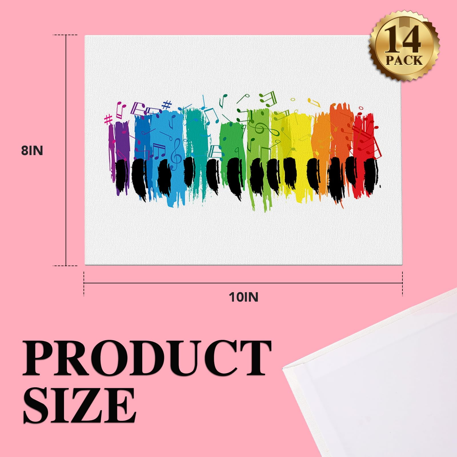 NAISHIER Canvases for Painting 8x10In, 15 Pack Blank Canvas Boards Bulk - Cotton Art Canvas for Oil, Acrylic & Watercolor Painting