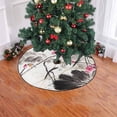 thumbnail image 2 of FMSHPON Abstract Lotus Xmas Christmas Tree Skirt Stand Mat for Holiday Party Decoration Indoor Outdoor 36 inches, 2 of 3