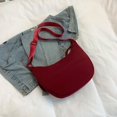 thumbnail image 3 of Bolso de hombro de moda de Color sólido, bolso de bola de masa Simple informal diario para mujer, bolso de lona versátil, 3 of 5