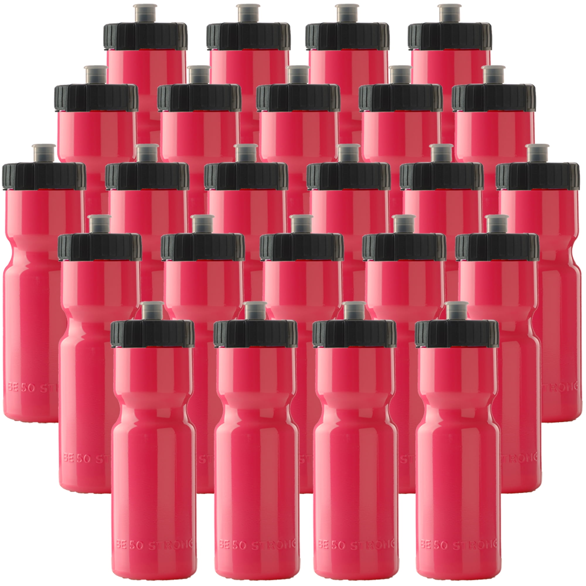 Sports Squeeze Water Bottle with One-Way Valve - Bulk Pack of 24 Water  Bottles - Leak Proof - 28 ounces - Made in USA - Perfect for Teams, Company  Events, Party Favors (Clear) 